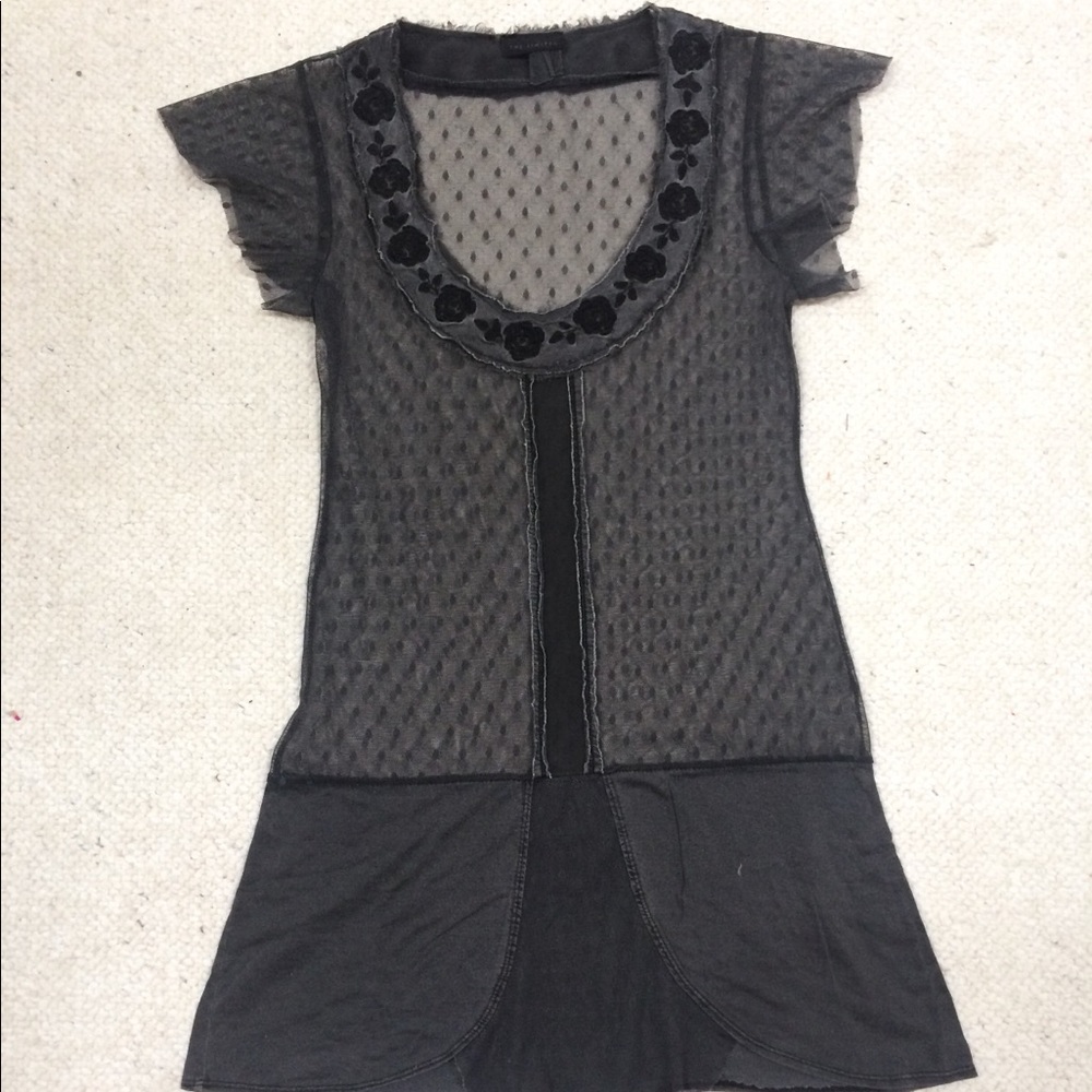 Pretty mesh top tough & sweet look